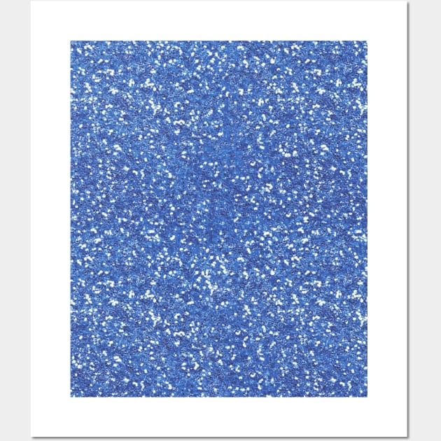 Blue Glitter Art | Gritty Textures | Abstract Background Wall Art by DesignsbyZazz